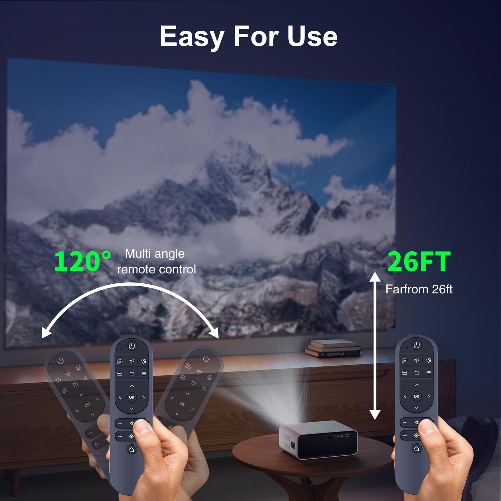 HZIME New Replacement Remote Control Compatible for ULTIMEA Apollo P60 Projector
