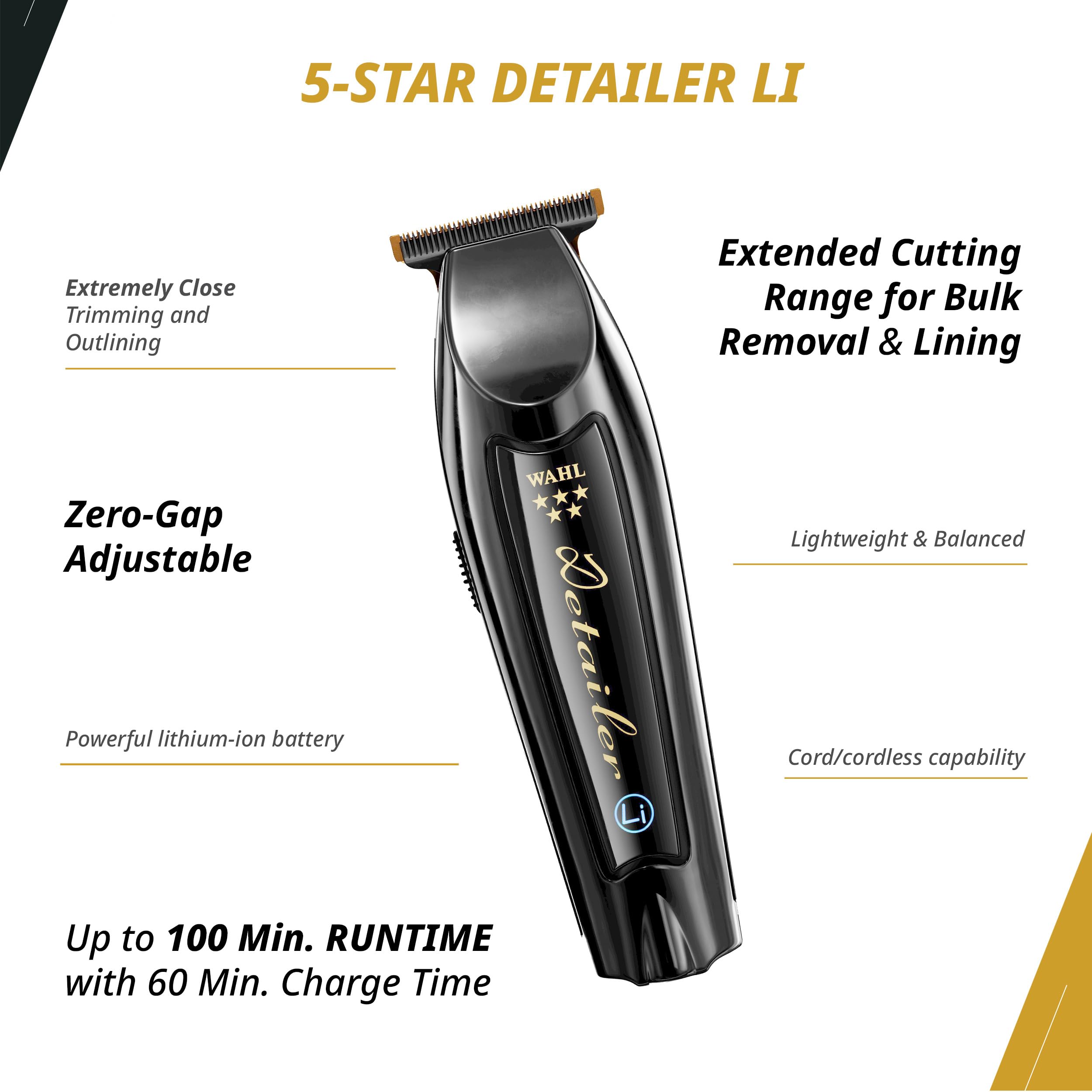Wahl Professional Cordless Barber Combo, Magic Clip & Detailer Li, Lithium-Ion