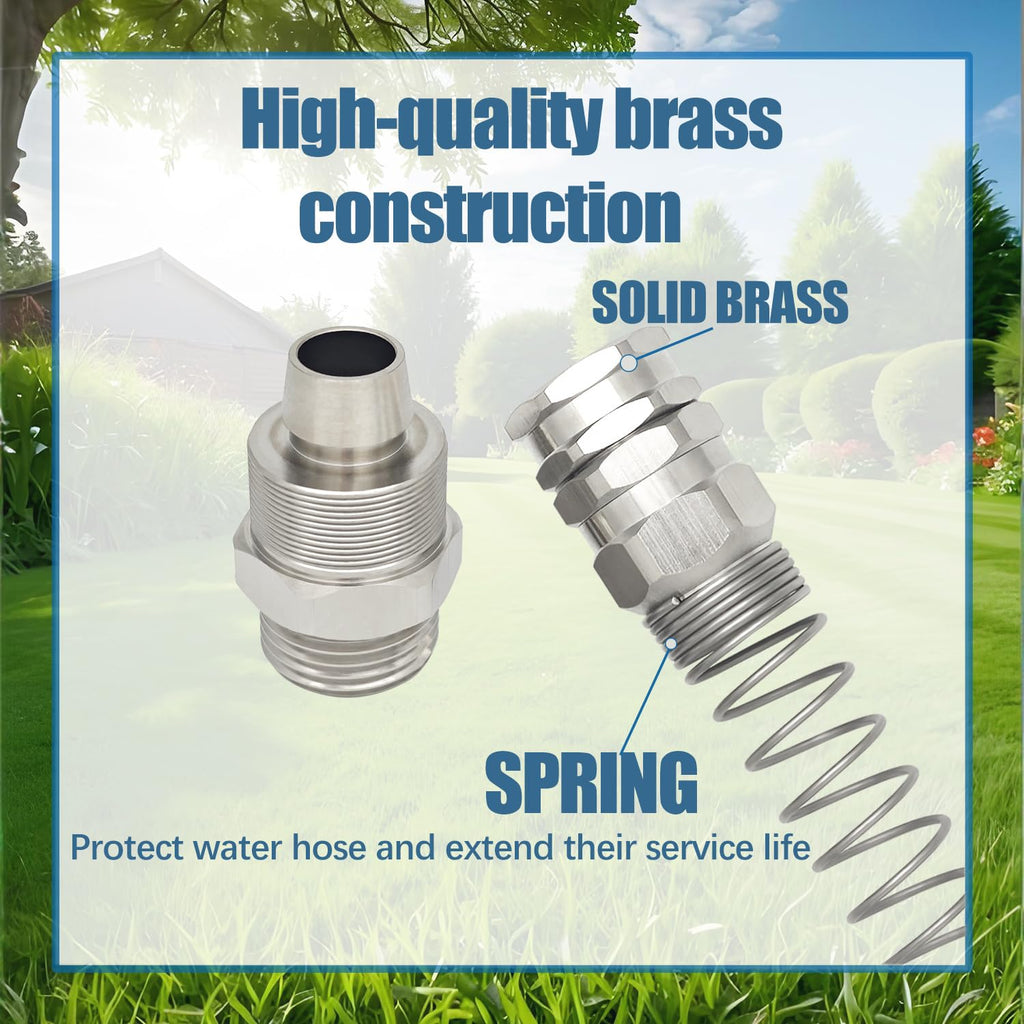 G-Sunny Brass Garden Hose Repair Kit 5/8 Inch Heavy Duty Connector Coupler Set