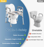 Soundfuse Toilet Seat Riser for Seniors, FSA HSA Eligible Raised Toilet Seat