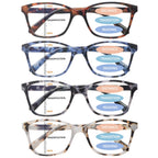 STASTEND 4 Pack Progressive Multifocus Reading Glasses for Women Men Spring