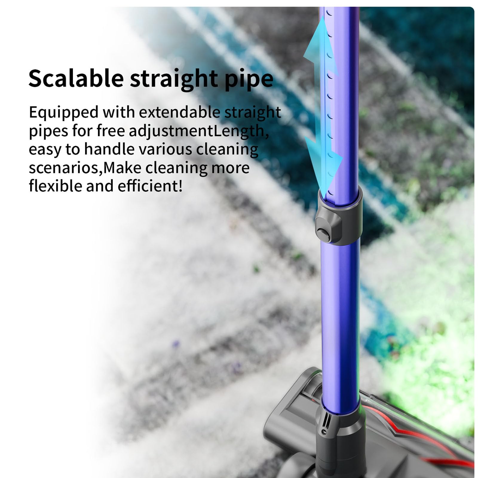 Cordless Vacuum Cleaner 550W 35KPa Stick Vacuum 50Min Runtime Pet Hair Carpet