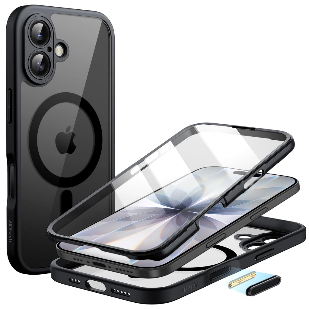 JETech Case for iPhone 17 6.3-Inch with Built-in Tempered Glass Screen Protector