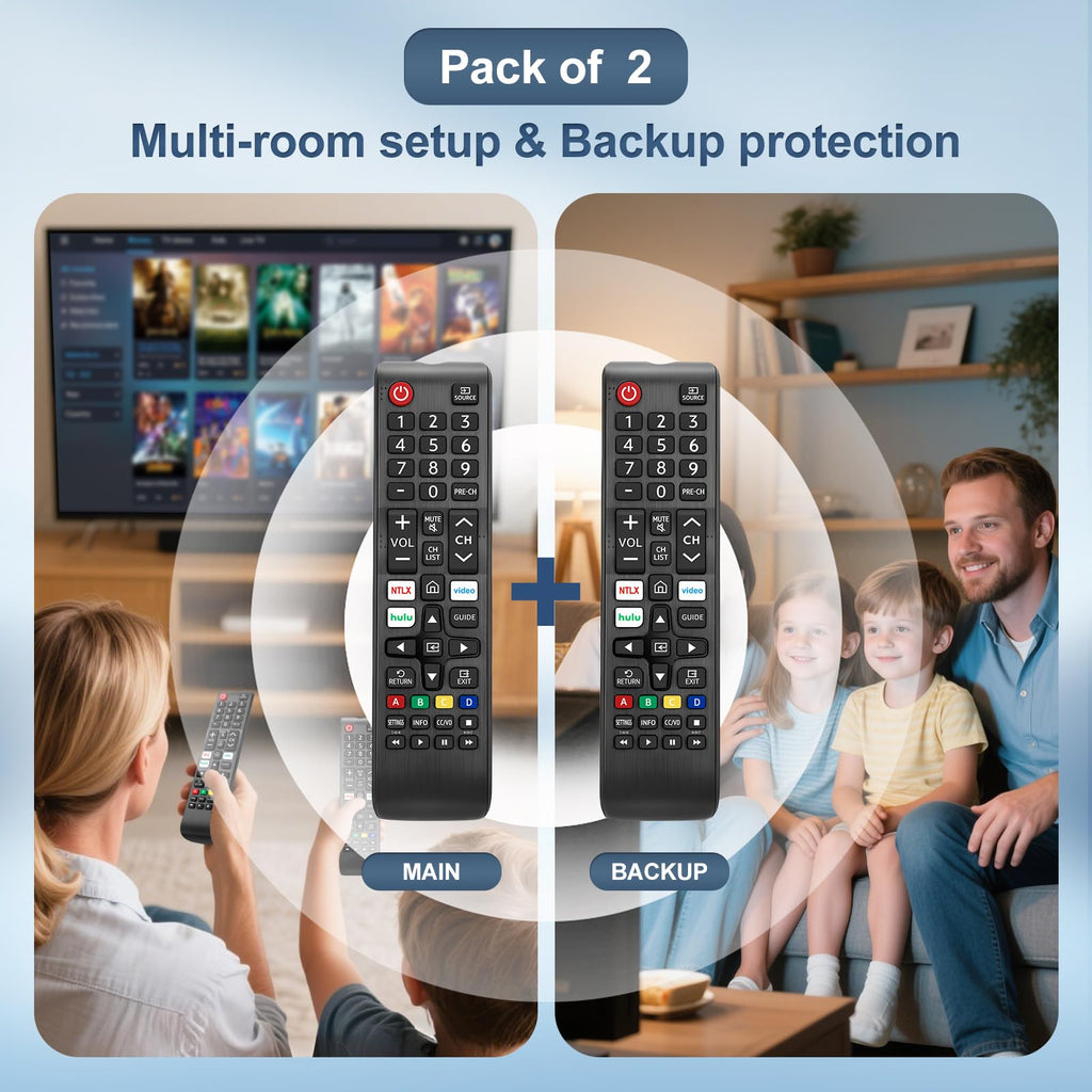 【Pack of 2】 Replacement for Samsung TV Remote Control, Universal Remote for