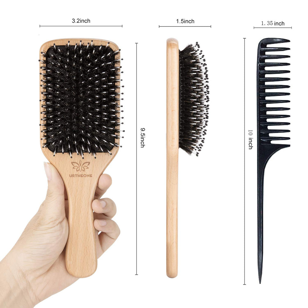 Hair Brush Boar Bristle Hairbrush for Thick Curly Thin Long Short Wet or Dry