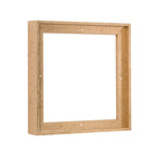 Pixy Canvas Floater Frame 26x26 1.5 Deep Scratched Gold Cream Wall Art Decor