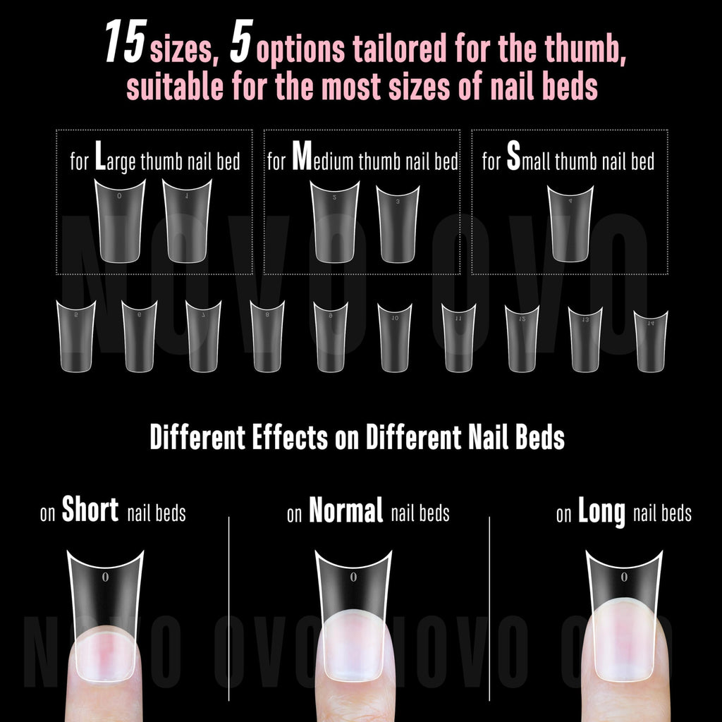 NOVO OVO Halloween Extra Thick Duck Feet Nail Tips Full Cover for Press on