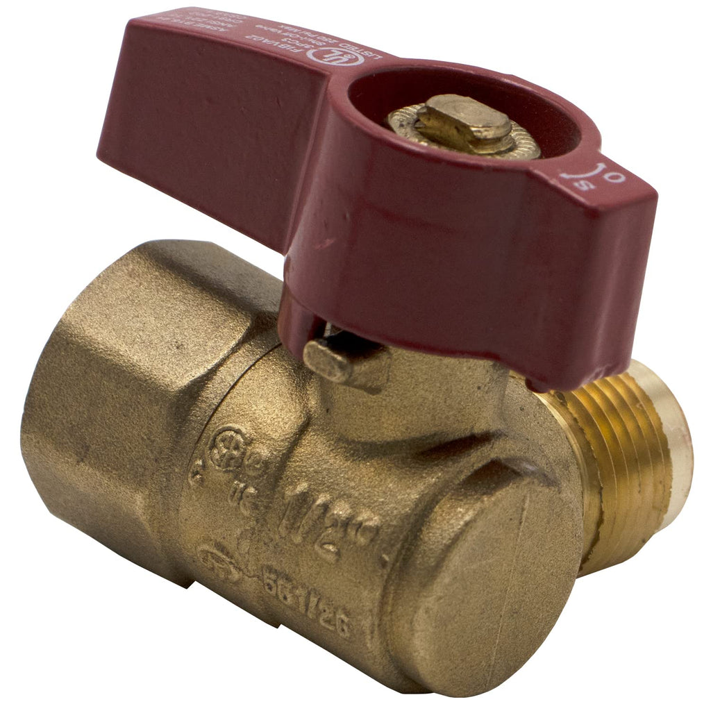Supplying Demand 01-480G Gas Connector Shut-off Angle Valve 1/2 Inch OD Flare x 1/2 Inch FIP