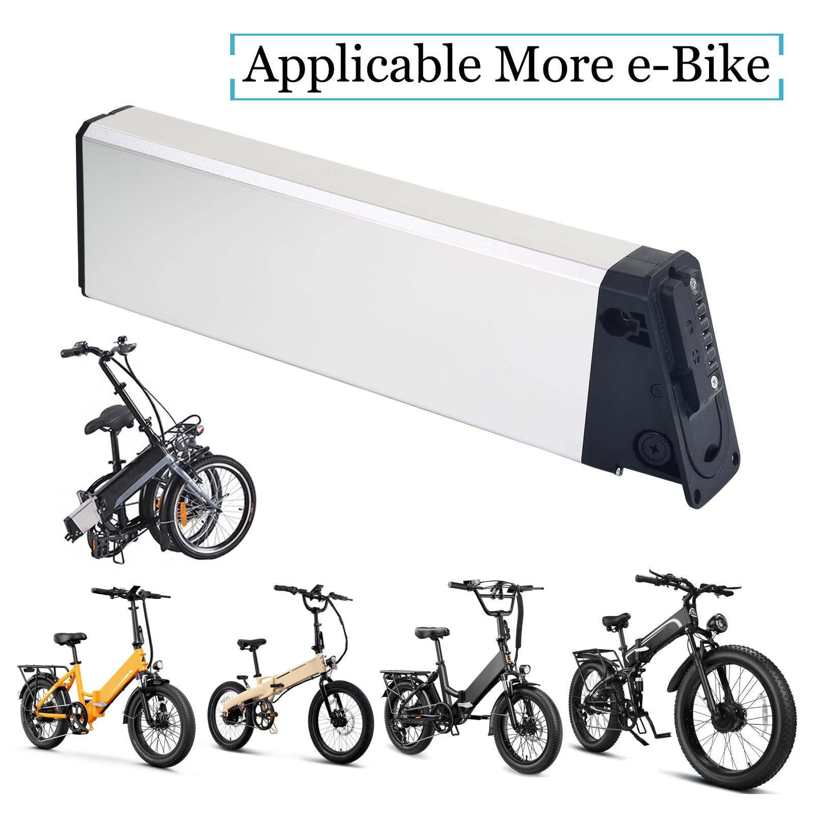 Xiseny Ebike Battery Silver Fish 48V 13Ah/15Ah/, Electric Bike, Electric Bicycle