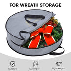 BALEINE 2 Pack Christmas Wreath Storage Bags 30x8 Reinforced with Handles