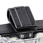 NAAMOTOMOX 2-LED Emergency Warning Grille Flash Strobe Lights Bar with Clips + Control Box Kit (Amber White, 8 pcs)