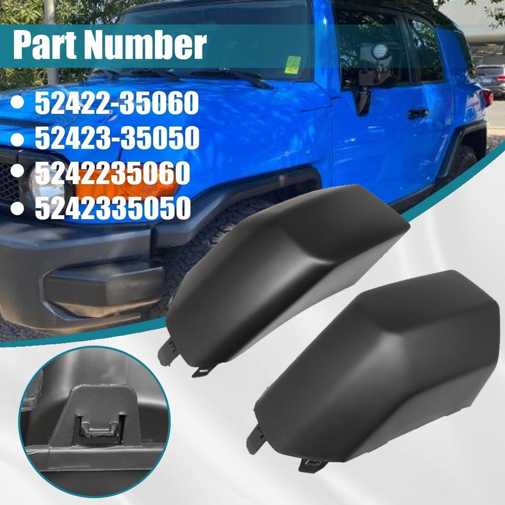 GXARTS 2PCS Black Left & Right Front Bumper Corners 52422-35060 52423-35050