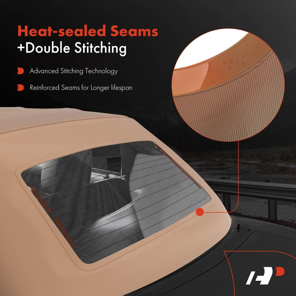 A-Premium Tan Convertible Soft Top, Compatible with Honda