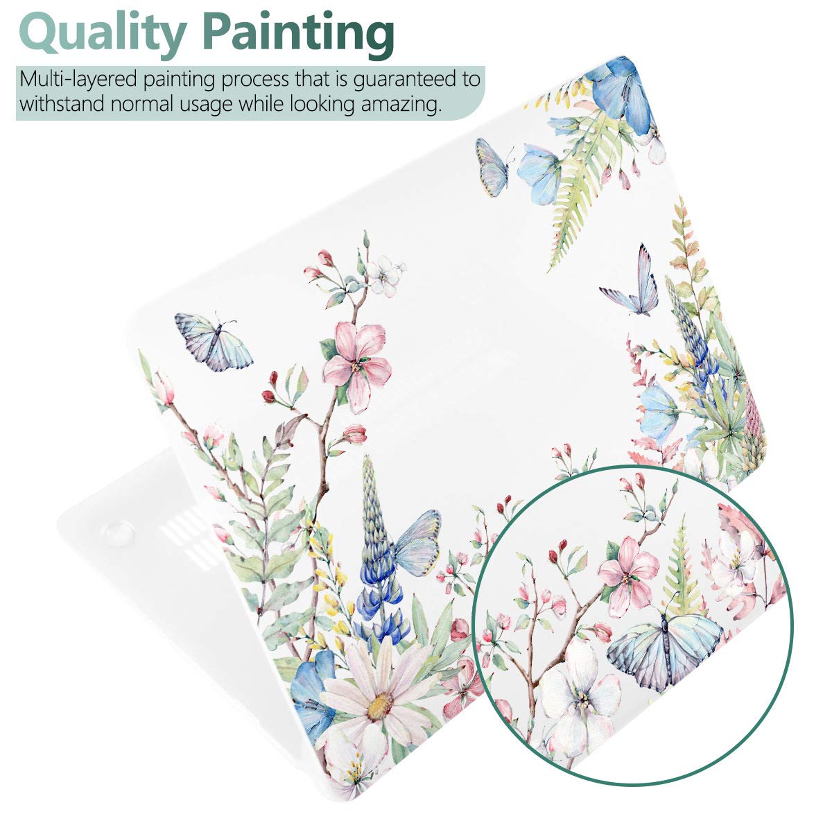 Batianda Flower Designed Case for MacBook Pro 13 inch M2 2022 2021 2020 A2338