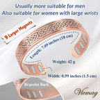 Vicmag Copper Bracelet for Men 9X Strength Magnetic Bracelet Men 99% Pure Copper