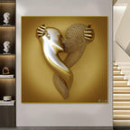 SINYUIF Love Heart 3D Effect Wall Art decor Abstract Metal Figure Sculpture