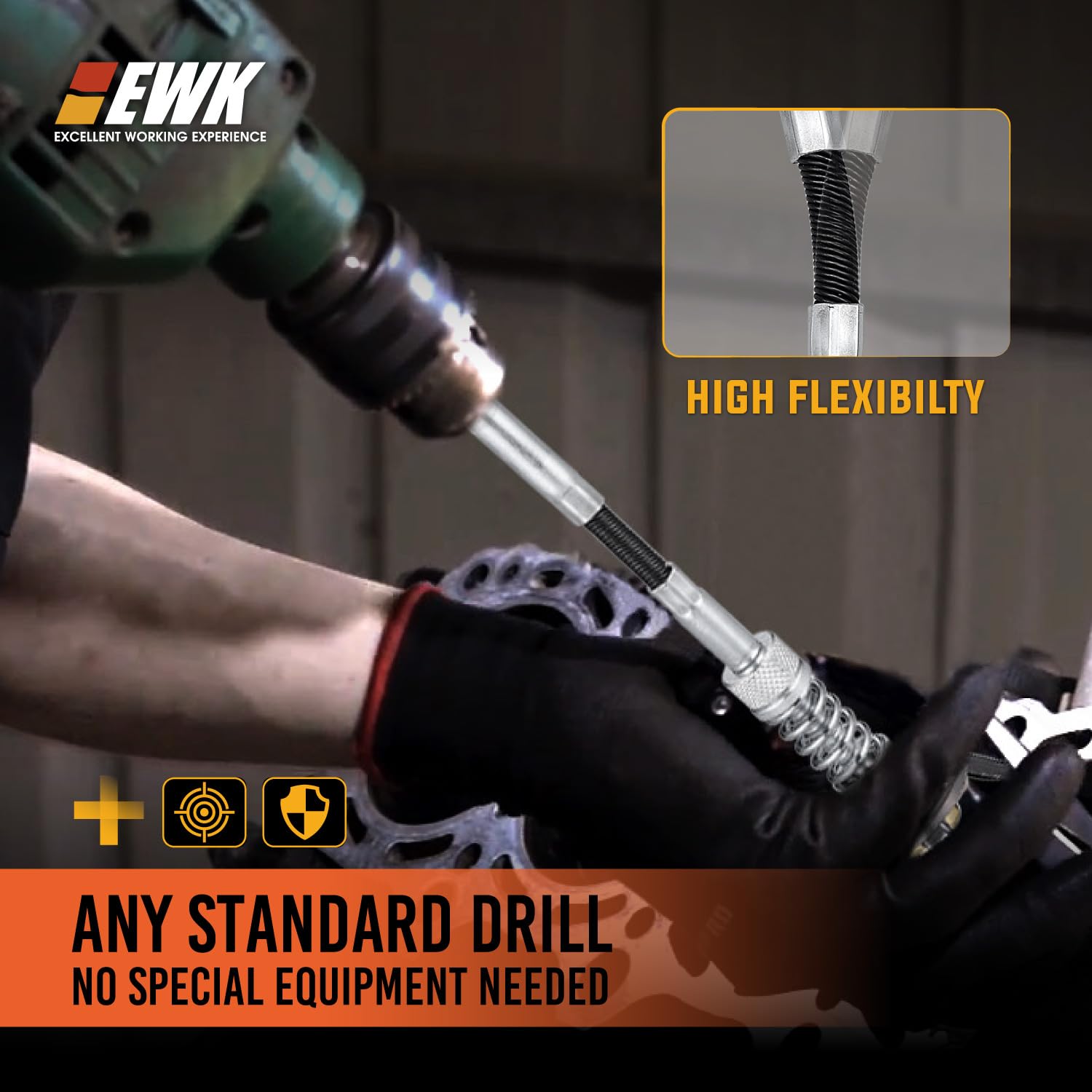 EWK Engine Cylinder Hone Tool 1-2.5 inch 3 Stone Adjustable Deglazer 220 Grit