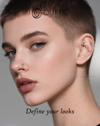 OUFER 2PCS Opal Nose Rings Hoops, 20G 7MM Single and Double Hoop Nose Rings for