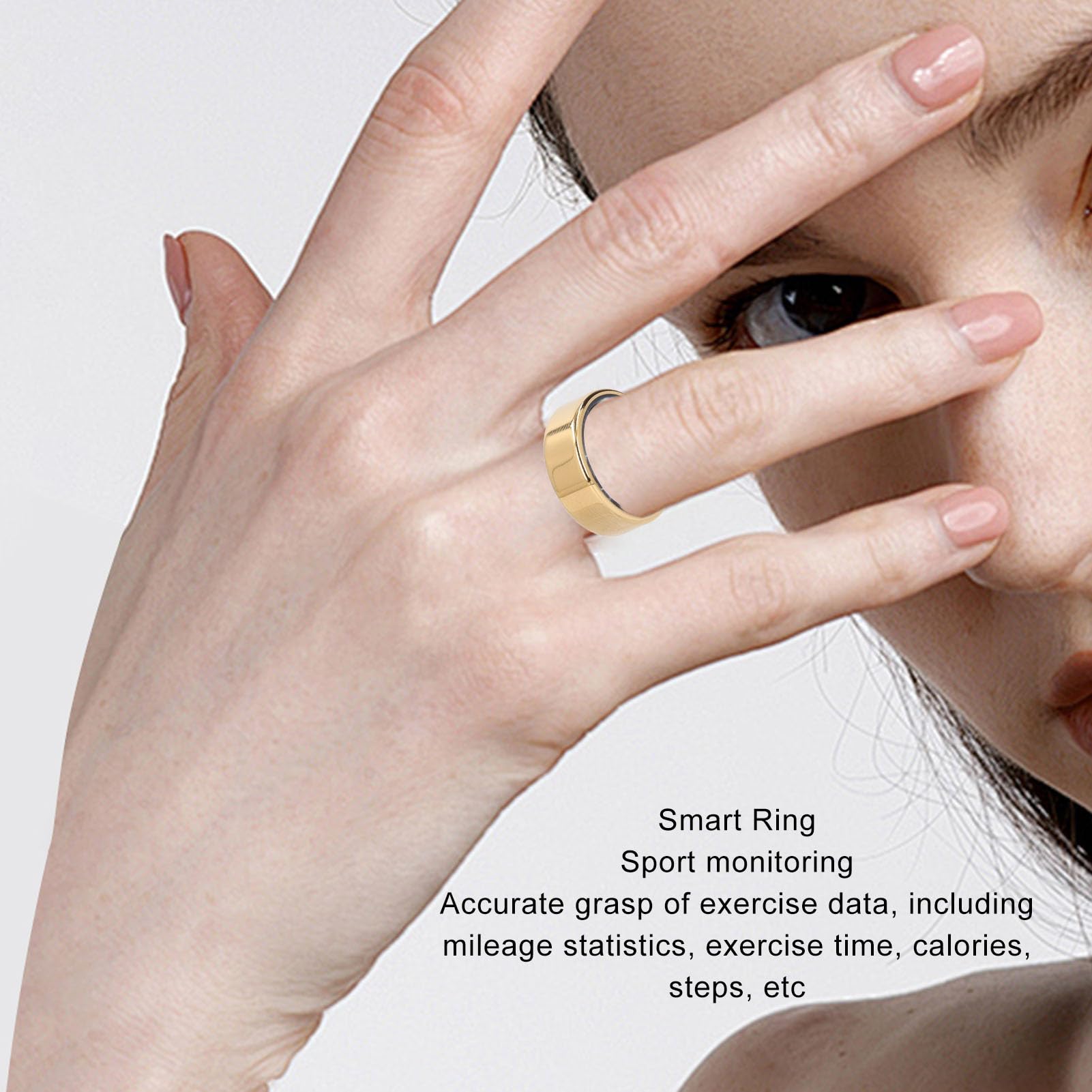 Smart Ring, Fitness Tracker with Remote Care, Step Counter, Calorie and Sleep