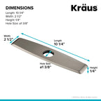 KRAUS Deck Plate for Bathroom Faucet in Spot Free Stainless Steel, BDP01SFS