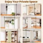 Bonpally Room Divider Curtain Rod, No Drilling Room Separator for Space