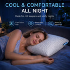 QUTOOL Cooling Memory Foam Pillow Queen Adjustable for Side Back Sleepers