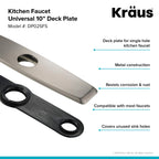 KRAUS Deck Plate for Bathroom Faucet in Spot Free Stainless Steel, BDP01SFS