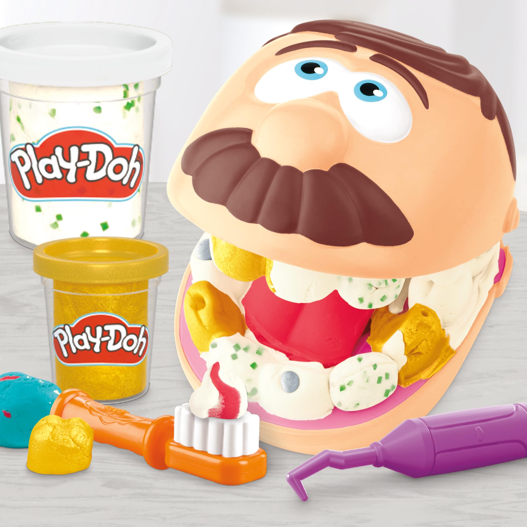 Play-Doh Drill 'n Fill Dentist Toy for Kids 3 Years and Up with Cavity and