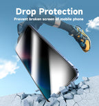 MAGIC JOHN 2 Pack Privacy Glass Screen Protector iPhone 13 13 Pro 14 16e