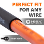 Wirefy | Heat Shrink Tubing - 1/2" inch - 3:1 Ratio - Adhesive Dual Wall