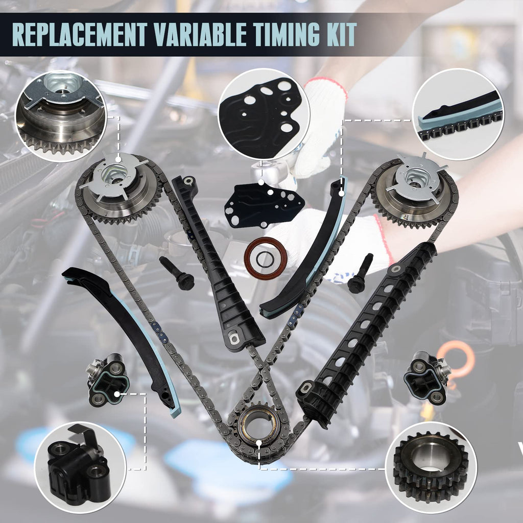 5.4 timing chain kit W/cam phaser Timing Chain Tensioner Sprocket for 2005 f150