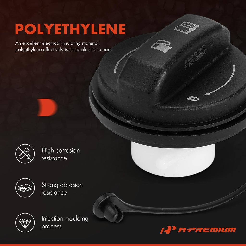 A-Premium Fuel Tank Filler Cap Compatible with Hyundai, Kia, Genesis