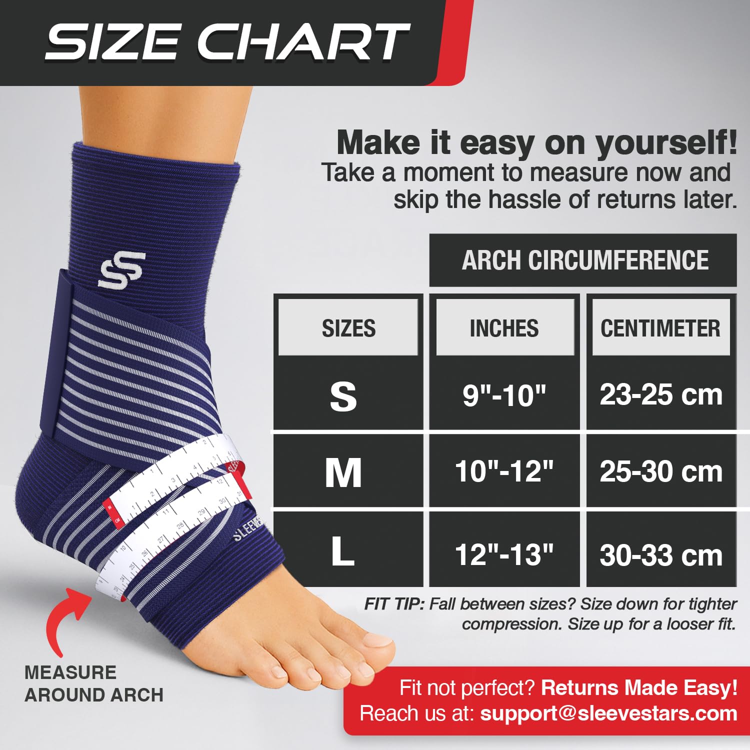 Sleeve Stars Ankle Brace for Women & Men, Ankle Wrap for Sprain, Compression