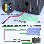 Vansdon Solar to XT60 Cable- 10AWG 30FT XT60 Solar Cable Charging Extension