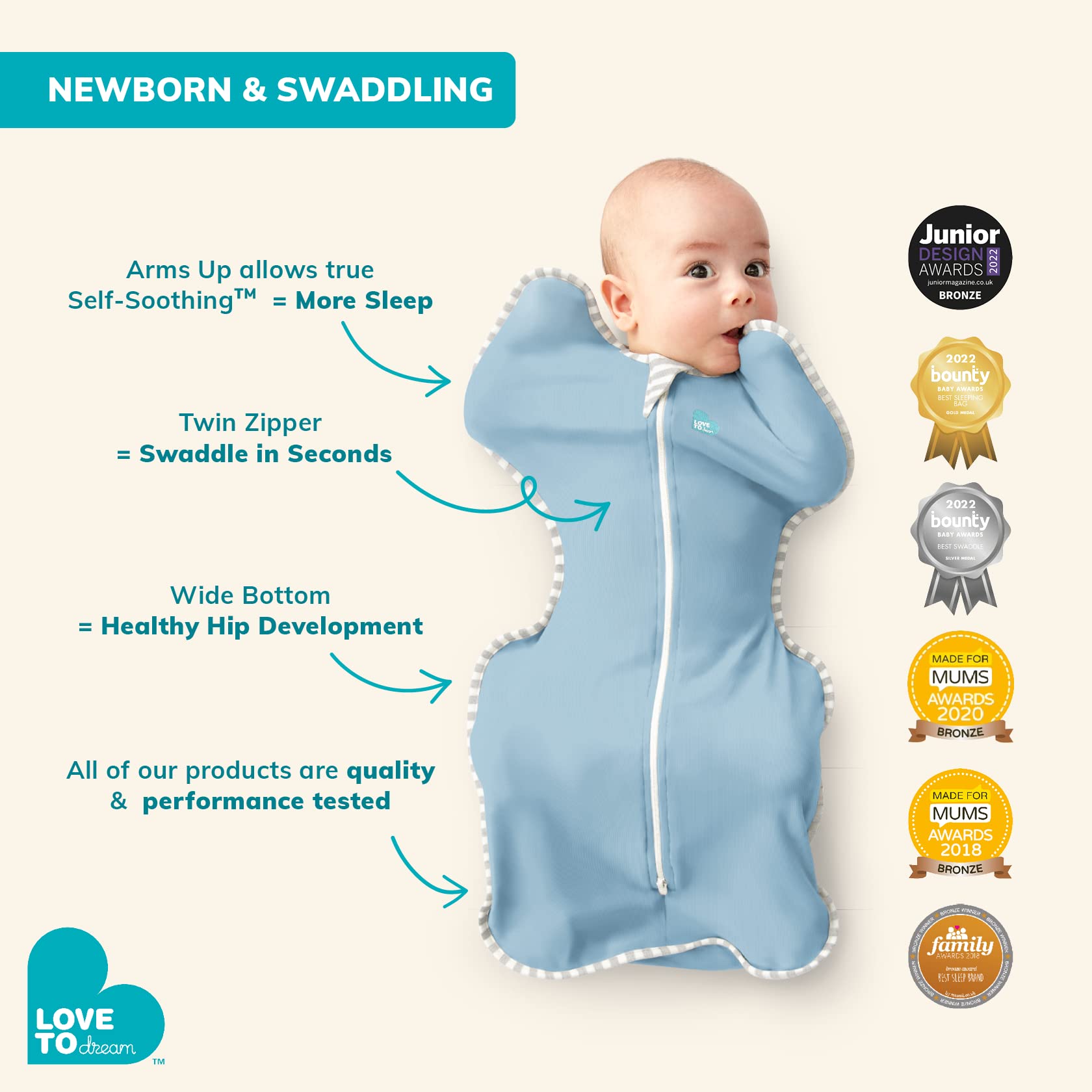 Love to Dream Swaddle UP Self-Soothing Sleep Sack 13-19 lbs., Dramatically