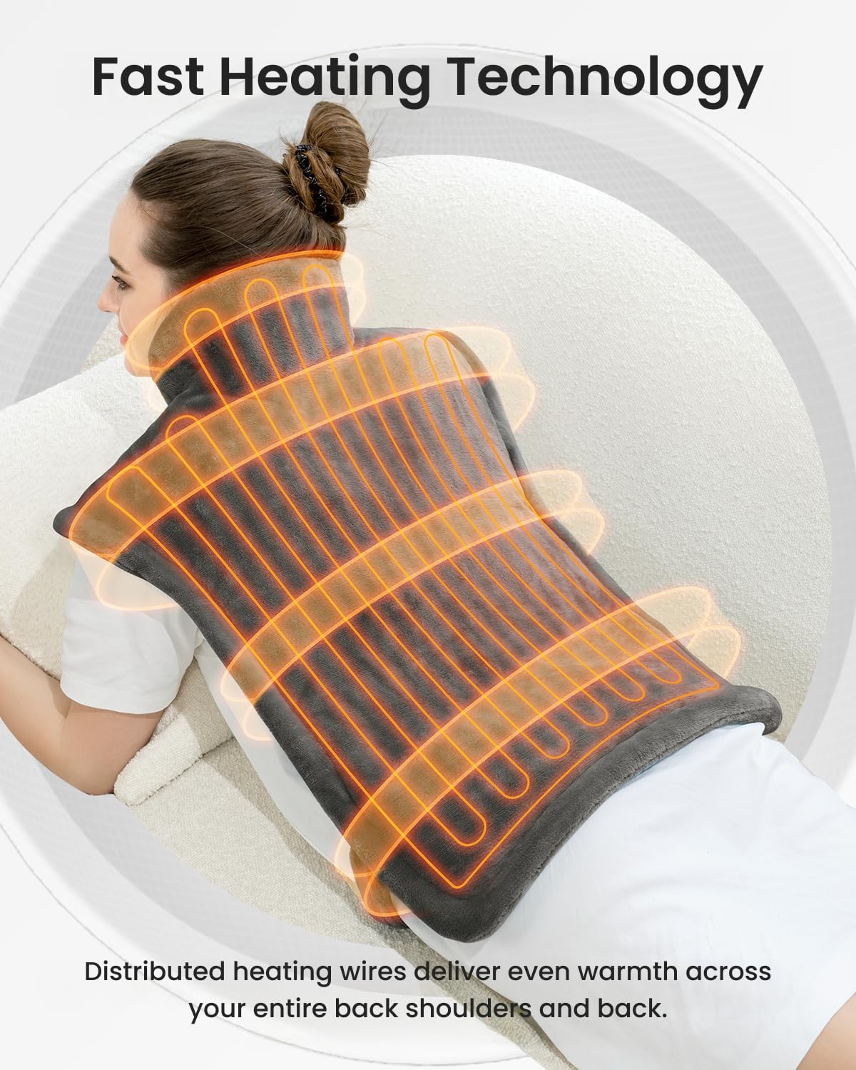 RENPHO Fathers Day Dad Gifts, Electric Heating Pad - 6 Heat Levels for Neck