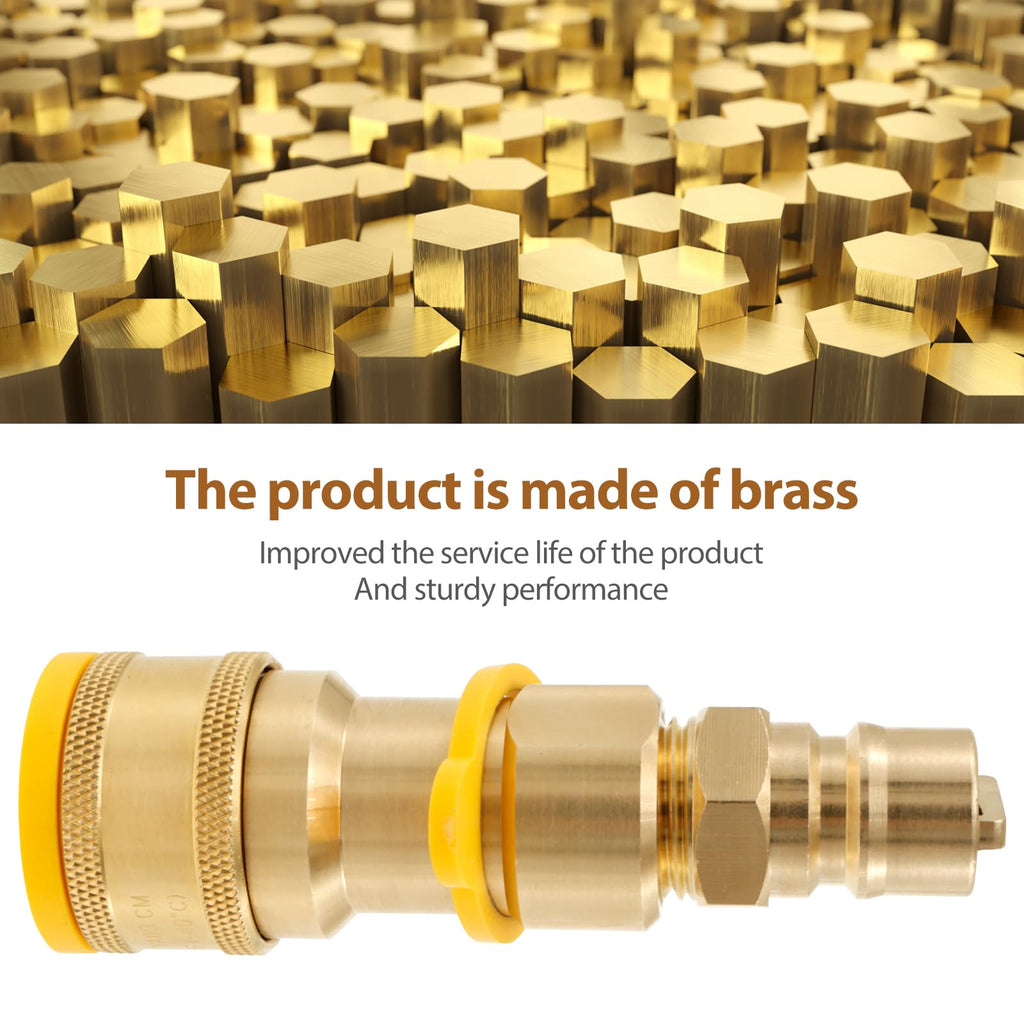 Janoiuc 1/2 Inch Gas Quick Connect Kit, 1/2 Inch Propane Quick Connect Fittings, Natural Gas Quick Connect Fittings