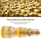 Janoiuc 1/2 Inch Gas Quick Connect Kit, 1/2 Inch Propane Quick Connect Fittings, Natural Gas Quick Connect Fittings