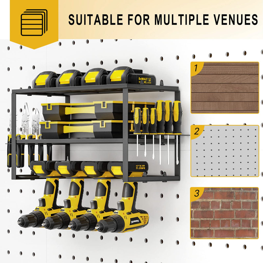 Spacecare Power Tool Organizer- Power Drill Tool Holder- Heavy Duty Tool Shelf &
