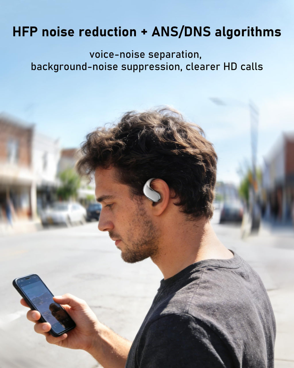 WIVTAK Open Ear Headphones Bluetooth 5.4, 62H Playtime, Air Conduction Wireless