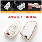 Gematay for BMW Key Fob Cover, Key Case Shell Compatible with BMW X1 X2 X3 X5 X6