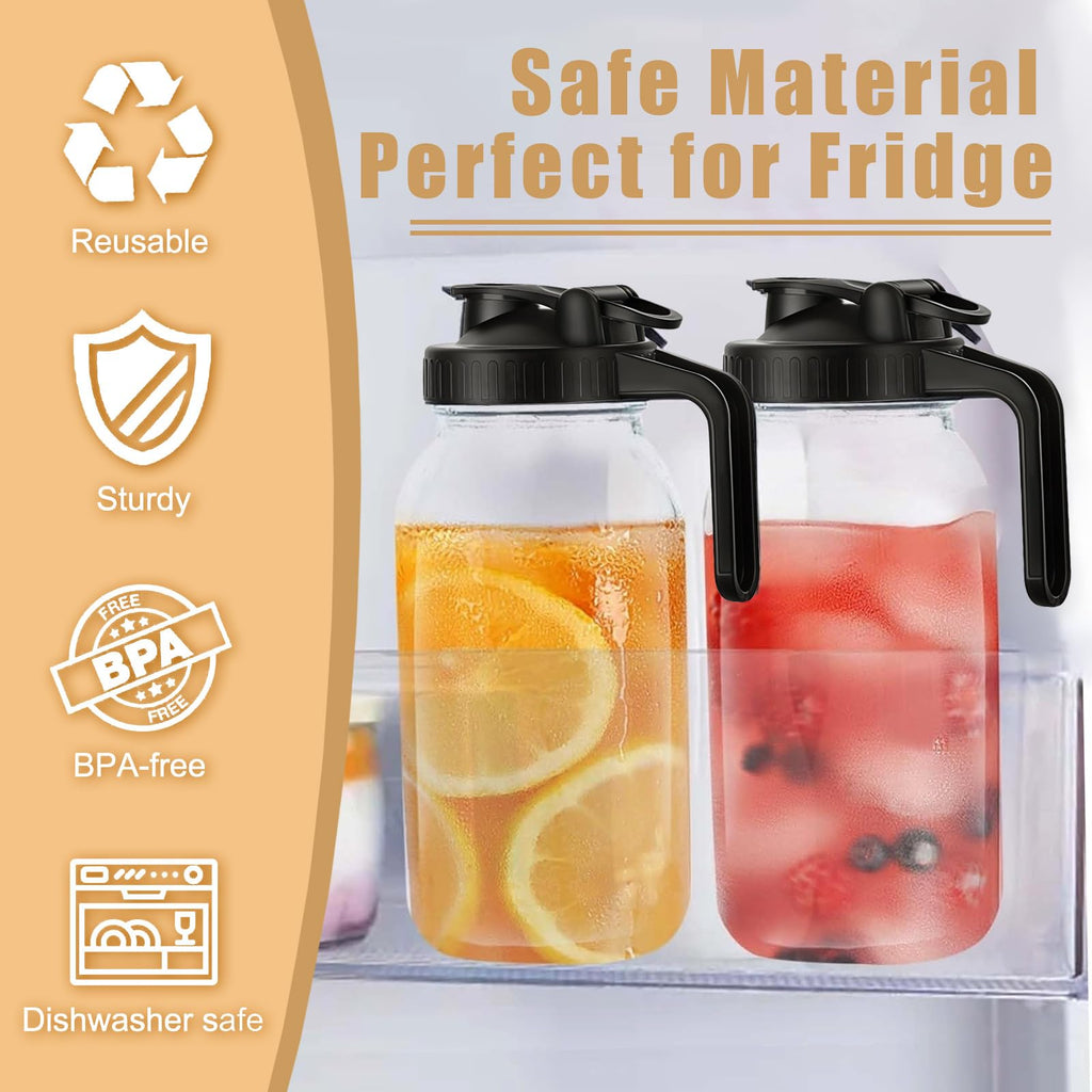 Pack of 2 Mason Jar Pour Spout Lid for Wide Mouth Mason Jars, Mason Jar Pitcher