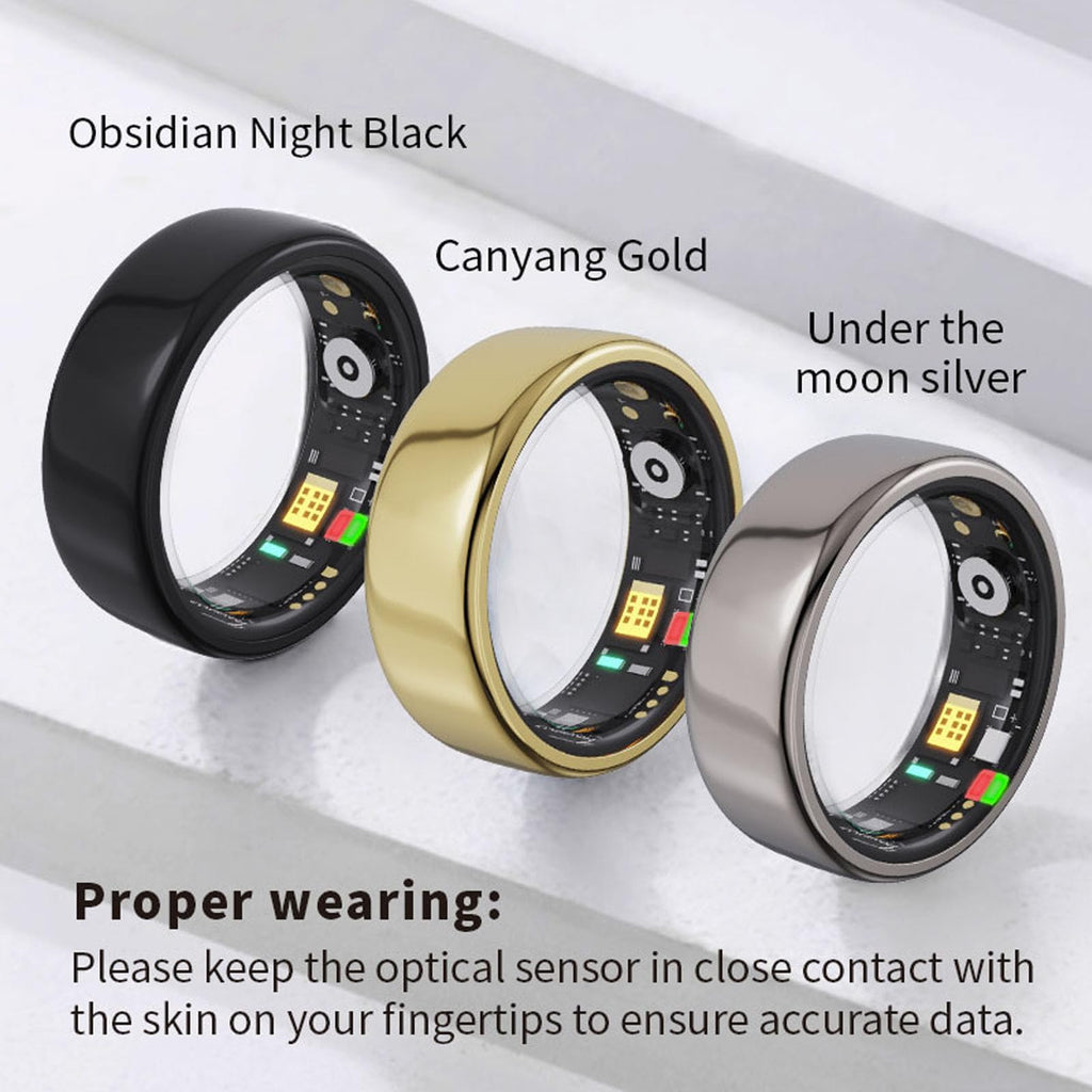 Smart Ring, Fitness Tracker with Remote Care, Step Counter, Calorie and Sleep