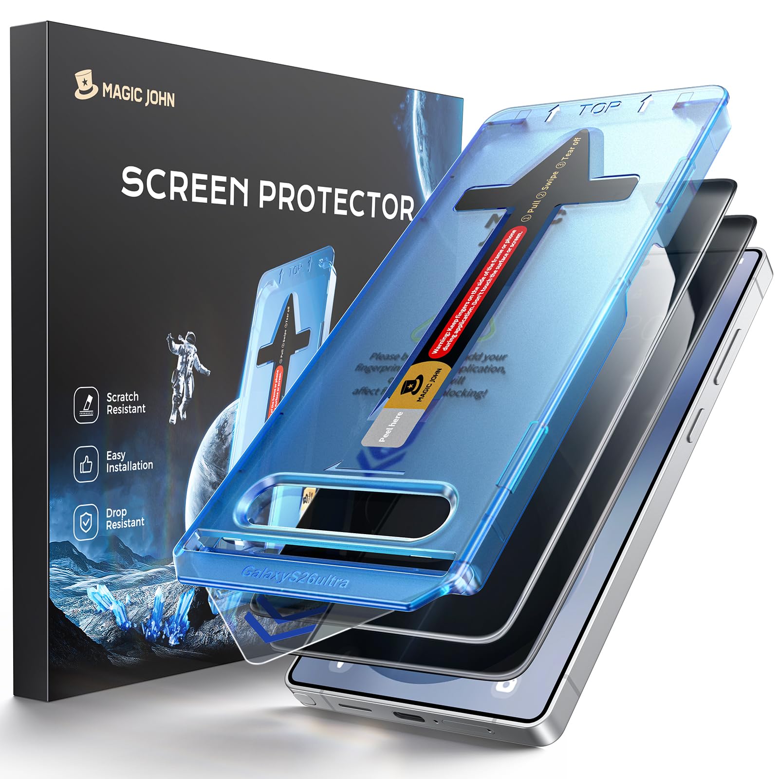 MAGIC JOHN for Samsung Galaxy S26 Ultra Privacy Screen Protector 6.9inch,