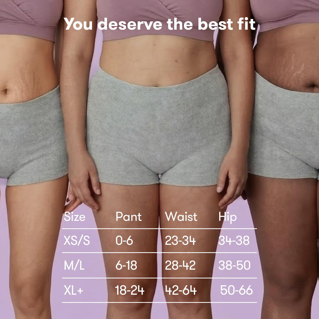 8 Count Frida Mom Women's Postpartum Underwear, Disposable Boyshort Underwear,