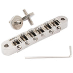 Musiclily Pro 10.4mm Guitar Roller Saddle Bridge ABR Tune-O-Matic Bridge With M4 Post for Les Paul SG Style Electric Guitar Replacement, Nickel