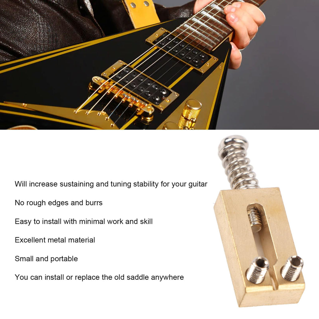 6pc Durable Brass Saddle Tremolo Bridge Electric Guitar Replacement