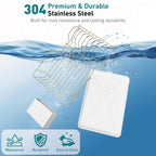 Buruis Gold Stainless Steel Dish Drying Rack Large Kitchen Countertop Organizer