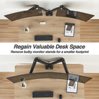 AVLT Dual Monitor Arm Desk Mount 13-43in Full Motion VESA USB Pass Through Black