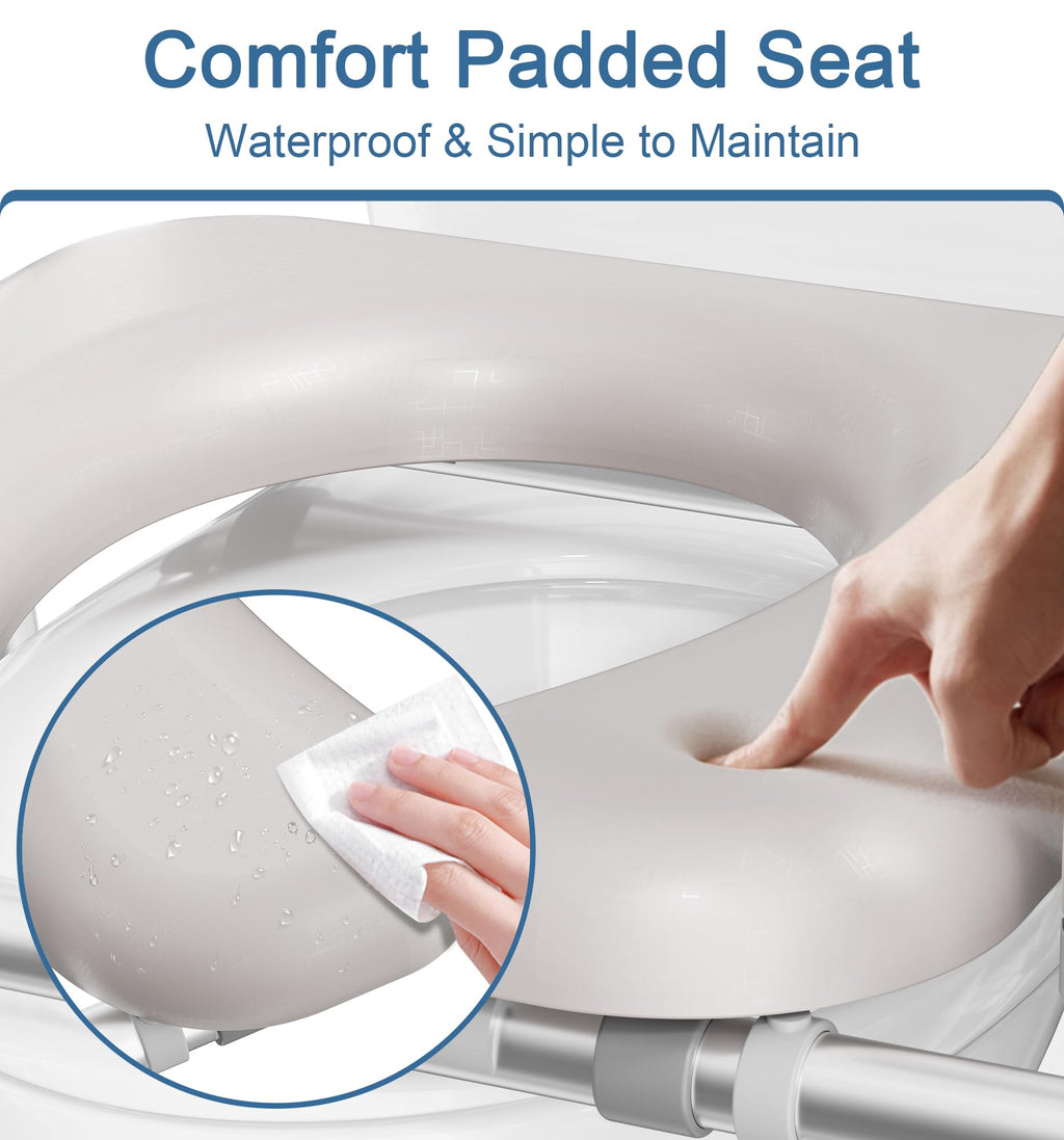 Soundfuse Toilet Seat Riser for Seniors, FSA HSA Eligible Raised Toilet Seat